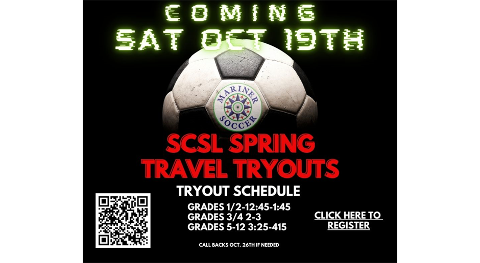 Spring SCSL Travel Tryouts are open